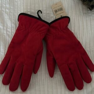 SUEDE LOOK FLEECE LINED GLOVES by COLDWATER. NEW NEVER WORN